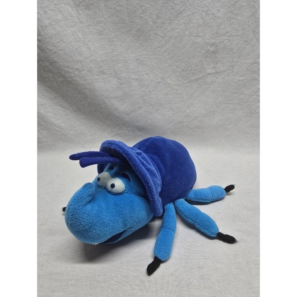 Walt Disney Store Bug's Life BLUE DIM BEETLE 7" BEAN BAG Stuffed Animal Toy